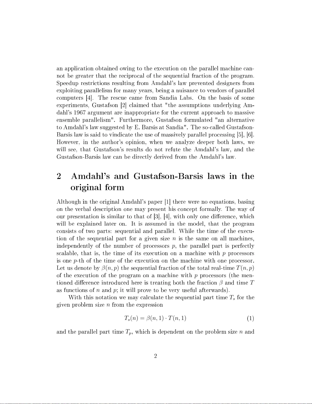 Amdahls and Gustafson-Barsis laws revisited