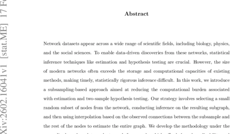 예측적 서브샘플링을 통한 대규모 네트워크 추론