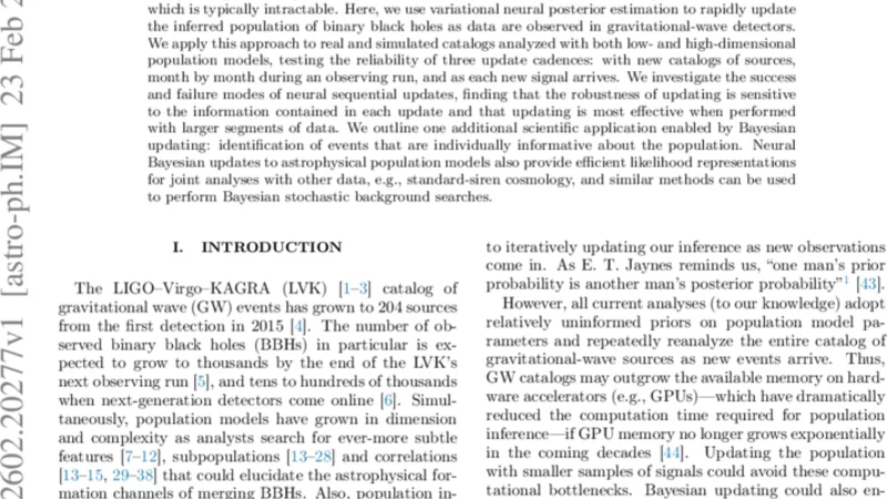 Neural Bayesian updates to populations with growing gravitational-wave catalogs