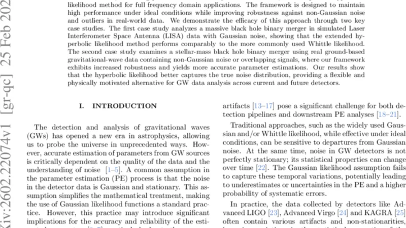 중력파 데이터 분석을 위한 새로운 강건 통계 프레임워크