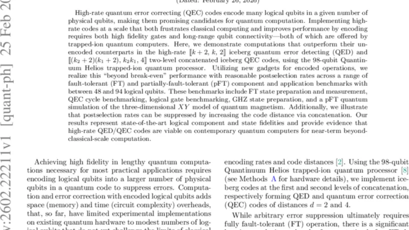 Computing with many encoded logical qubits beyond break-even