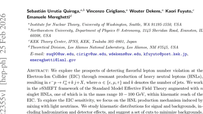 Flavorful Lepton Number Violation at the EIC