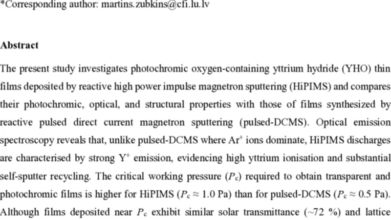 Growth-controlled photochromism in yttrium oxyhydride thin films deposited by HiPIMS and pulsed-DC magnetron sputtering