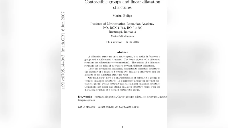 수축군과 선형 팽창 구조