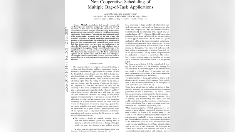 다중 작업 애플리케이션 비협력 스케줄링의 균형과 효율성