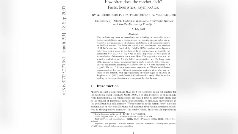 뮐러 라쳇 클릭 빈도와 그 메커니즘