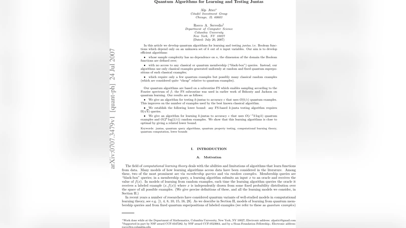 양자 알고리즘으로 배우고 검증하는 주타 함수