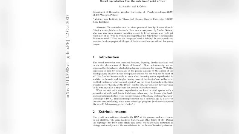 남성 관점에서 본 성적 재생산