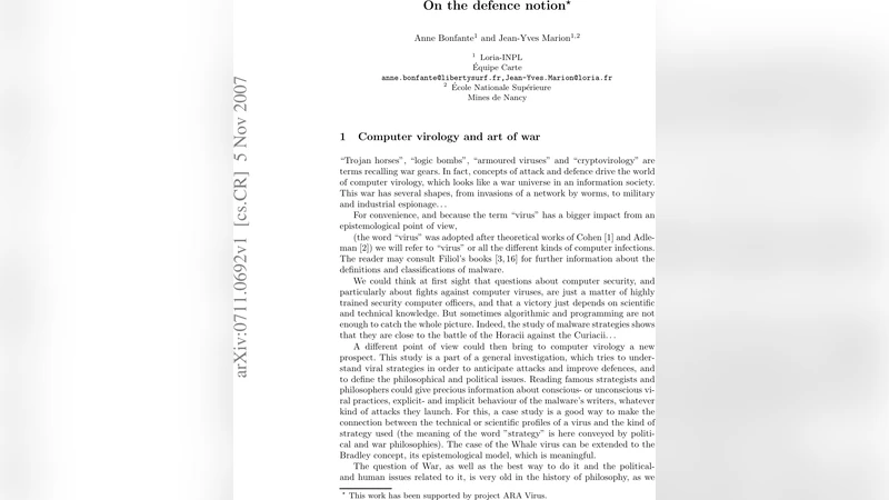 컴퓨터 바이러스 방어의 철학과 전술: 전쟁 메타포를 통한 새로운 시각