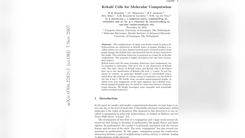 분자 연산을 위한 케쿨레 셀 이론