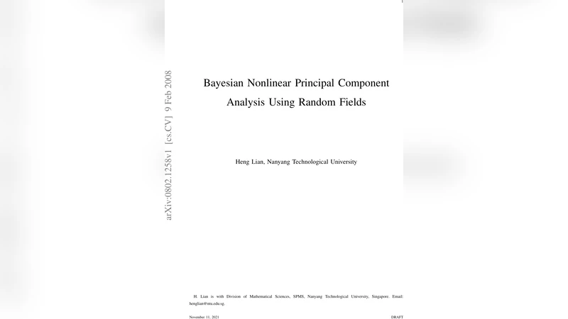 베이지안 비선형 주성분 분석 랜덤 필드 기반 차원 축소