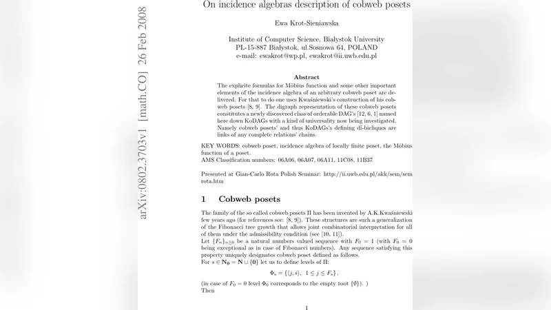 코웹 포즈와 인시던스 대수의 새로운 접근
