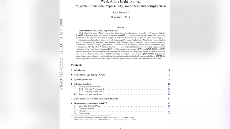 약한 어파인 라이트 타이핑: 다항시간 표현력과 완전성