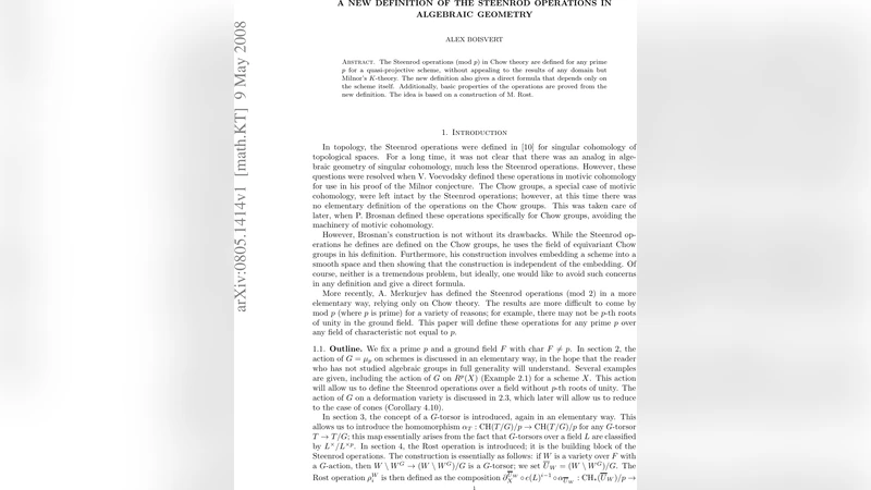 대수기하학에서 새로운 스테인로드 연산 정의