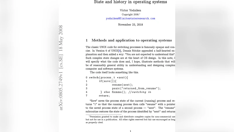 운영체제 상태와 히스토리
