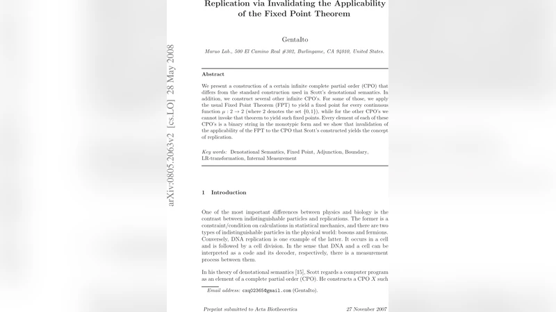 고정점 정리 무효화가 보여주는 복제 메커니즘