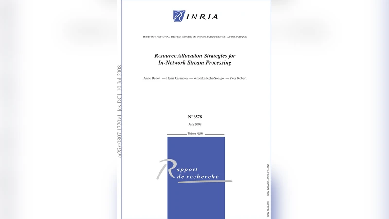인네트워크 스트림 처리 자원 할당 전략