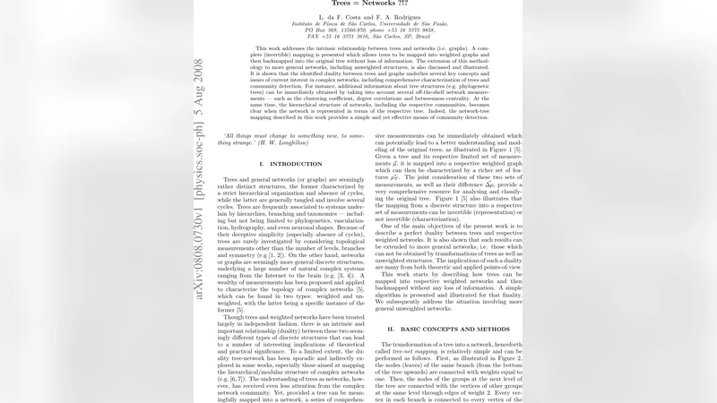 나무와 네트워크의 완전한 이중성