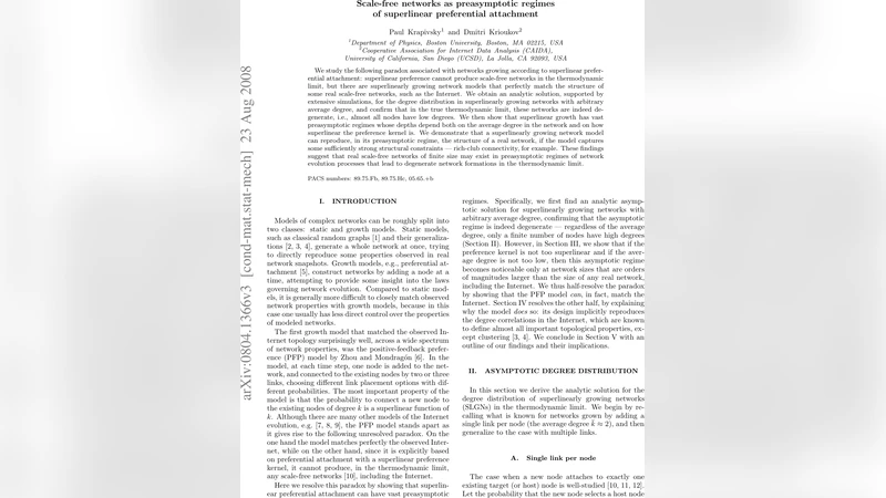 초과선형 선호 연결이 만든 가짜 스케일프리 네트워크: 전이전 단계의 비밀