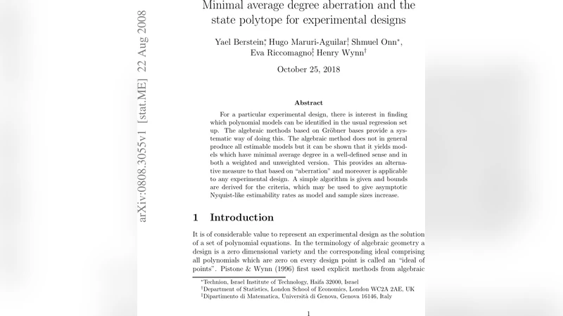 최소 평균 차수 왜곡과 실험 설계의 상태 다면체