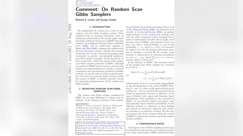 무작위 스캔 깁스 샘플러에 대한 비판적 고찰