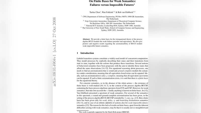 약한 의미론의 유한 기초 실패와 불가능한 미래