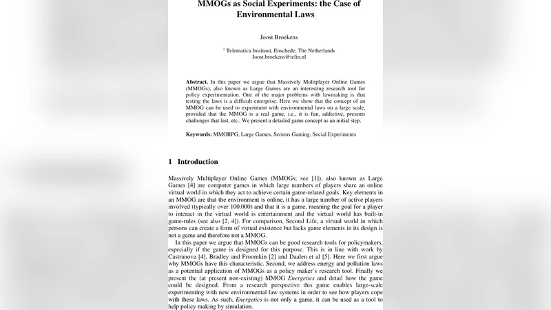 가상 세계에서 환경법을 시험한다