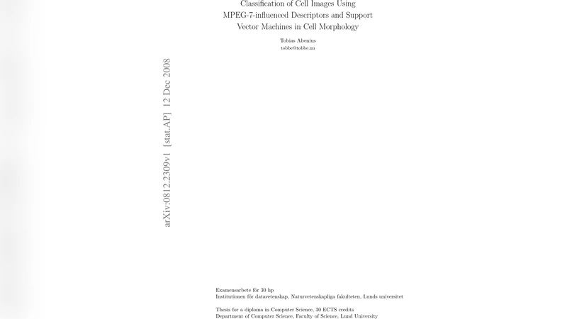 혈액 세포 이미지 분류를 위한 MPEG‑7 기반 특징과 서포트 벡터 머신 적용