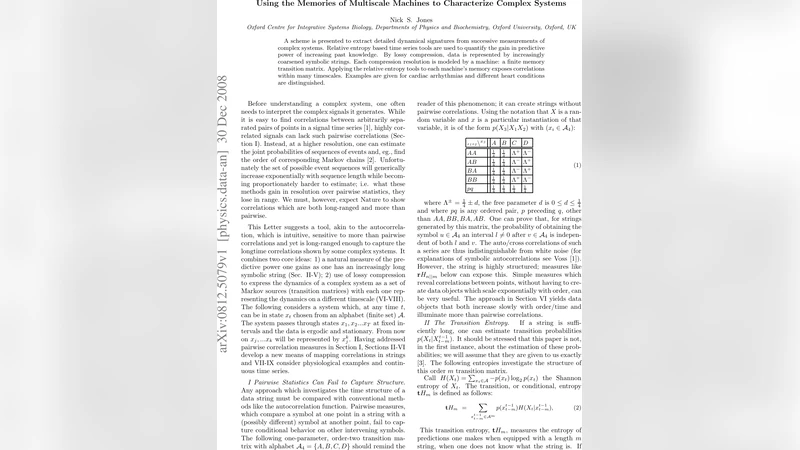 다중스케일 기계 기억을 활용한 복잡계 특성 분석