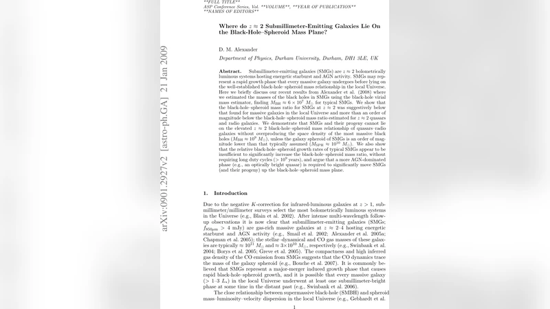 z2 서브밀리미터 은하의 블랙홀‑구상질량 관계 탐구
