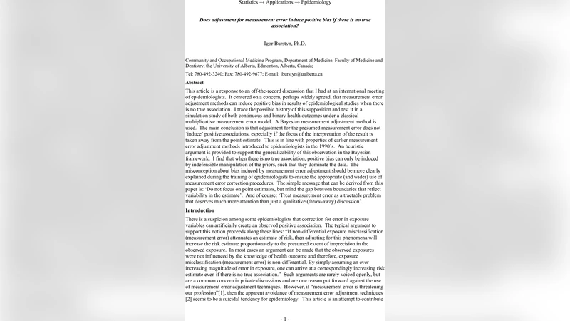 측정오차 보정과 허위 양의 연관성