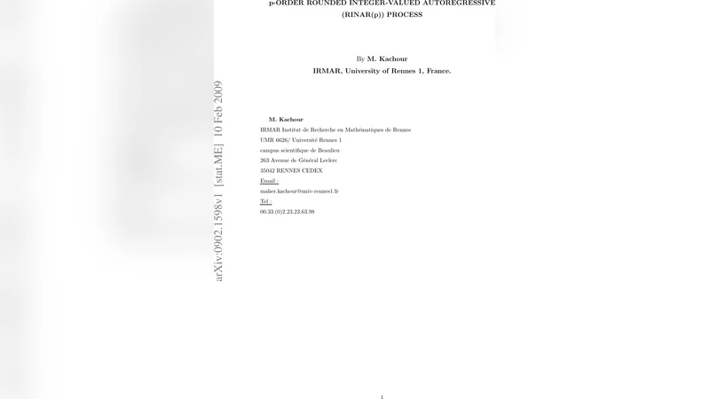 정수값 자동회귀 모델 RINAR(p)의 이론과 응용