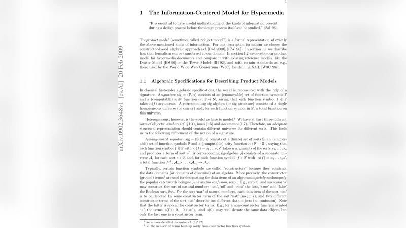 대수적 덱스터 기반 하이퍼텍스트 참조 모델