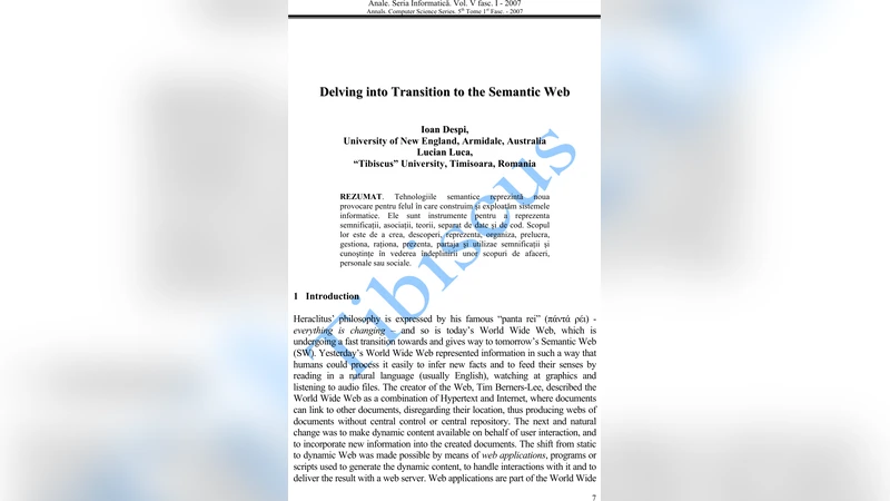 시맨틱 웹 전환의 심층 탐구