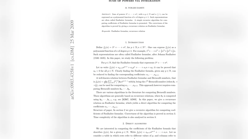 멋진 거듭제곱 합 공식