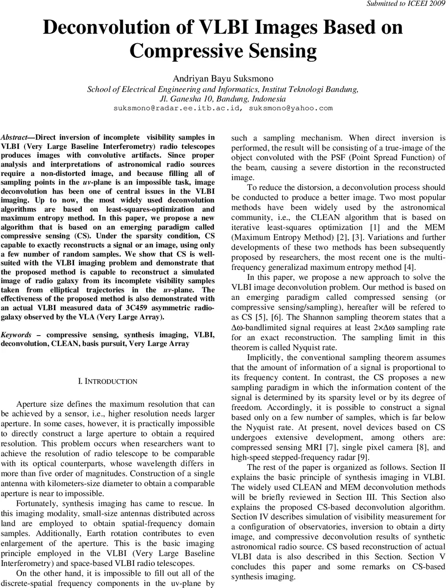 압축감지 기반 VLBI 이미지 복원