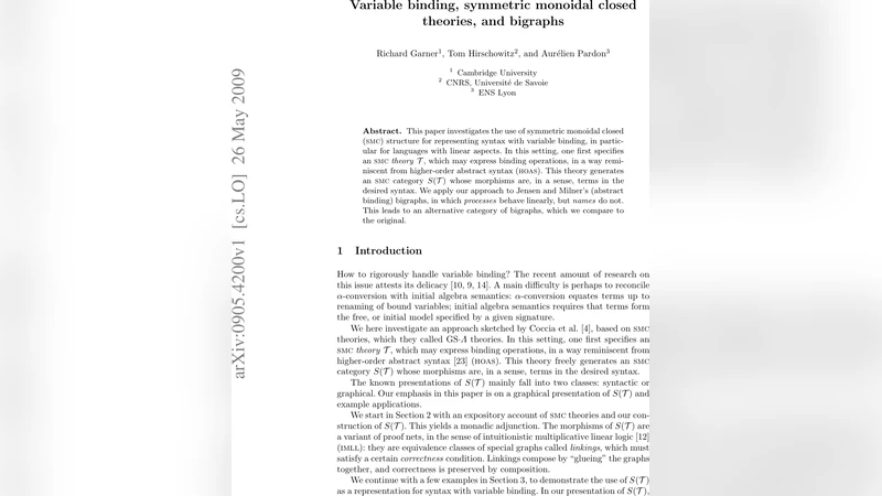 변수 결합과 대칭 모노이달 폐쇄 이론을 이용한 빅그래프 재구성