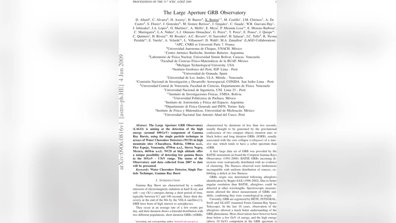 대형 개구경 감마선 폭발 관측소