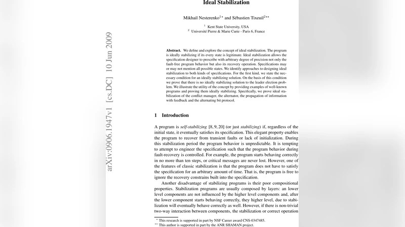 이상적 안정화: 모든 상태가 정당한 시스템 설계