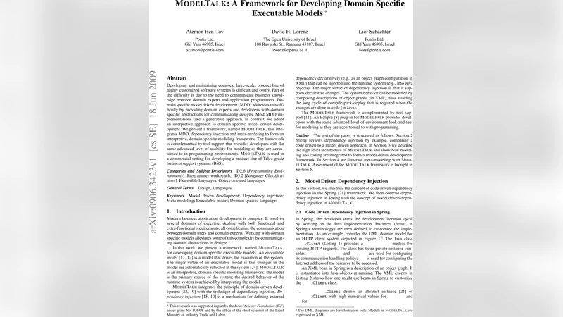 모델톡 도메인 특화 실행 모델 프레임워크