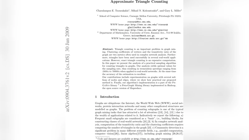 근사 삼각형 개수 추정을 위한 효율적 샘플링 기법