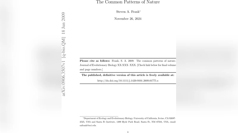 자연을 잇는 보편적 패턴의 정보론적 해석