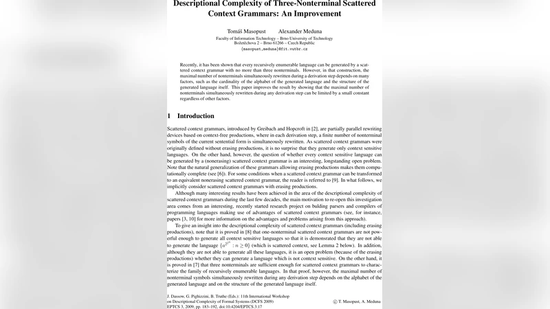 세 비단문맥 문법의 서술 복잡도 향상