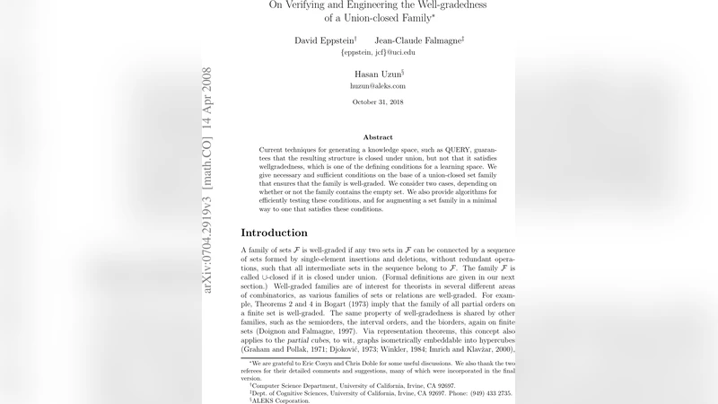 합집합 폐쇄 가족의 완전계층성 검증 및 설계