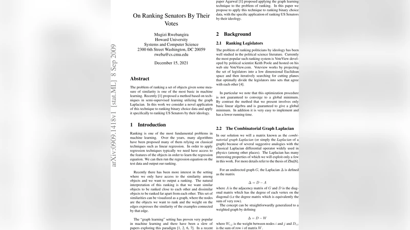 센티멘트 기반 상원의원 이념 순위 매기기