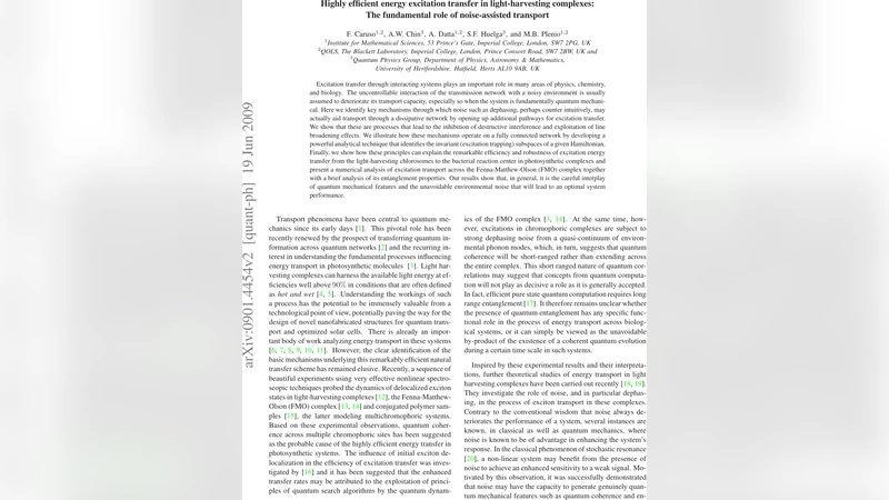 노이즈가 돕는 광합성 에너지 전달의 비밀