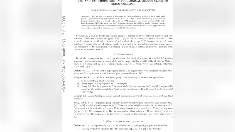 준콤팩트 위상군의 NSS와 TAP 성질 연구