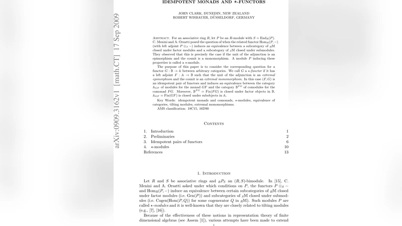 별표 펑터와 멱등 모나드