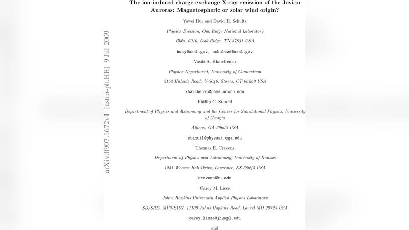 목성 극광 X선 방출 이온 교환 현상의 기원 탐구