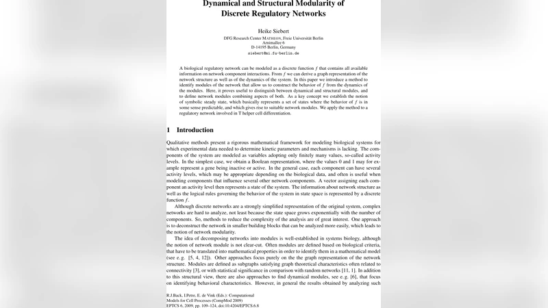 이산 조절 네트워크의 동역학·구조 모듈성 탐구